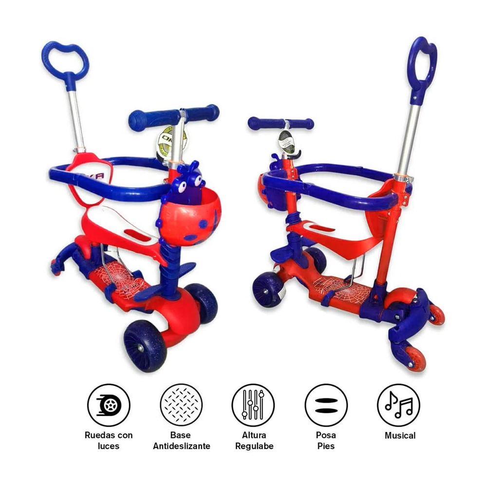 Scooter Infantil Mariquita 5 en 1 Varon Oka