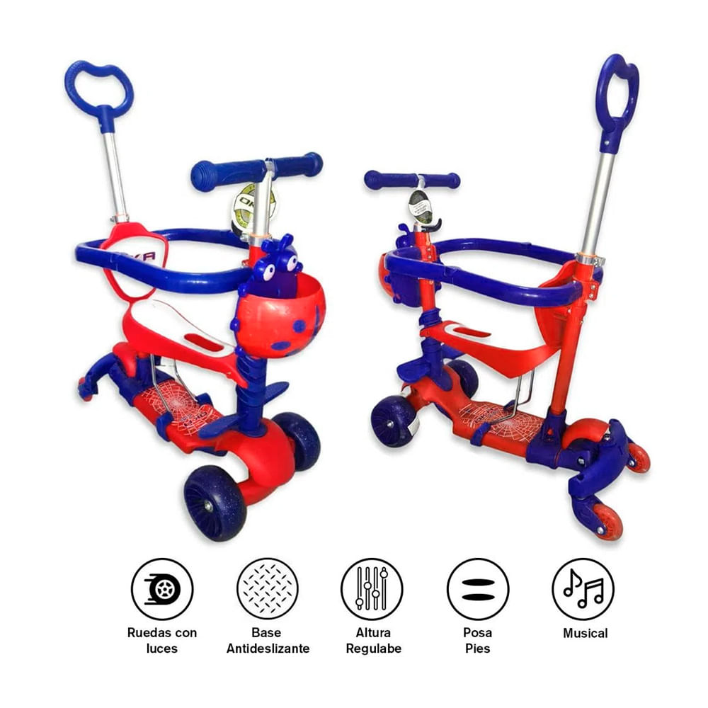 Scooter Infantil Mariquita 5 en 1 Varon Oka