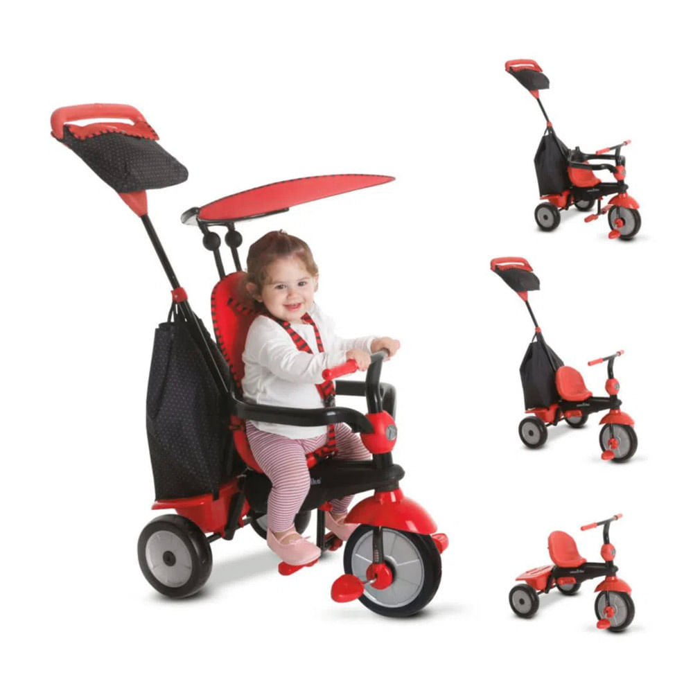 Triciclo Para Niños Smartrike Glow 4 En 1 Rojo
