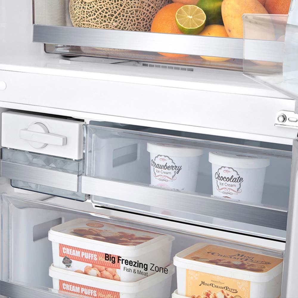 Refrigeradora LG GB46TGT Bottom Freezer Door Cooling 446L Negro Mate Promart