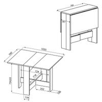 Mesa de Comedor Plegable Cocos Negro