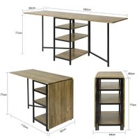 Mesa de Comedor Plegable Omán Marrón