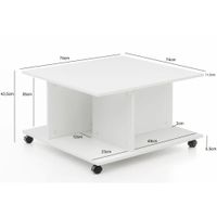 Mesa de Centro Moderna Seattle Blanco