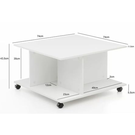 Mesa de Centro Moderna Seattle Blanco Mesa de Centro Moderna Seattle Blanco