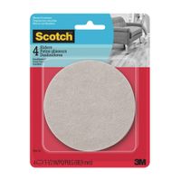 Deslizadores 3M redondos p/piso 3.5 pulg x 4un Scotch