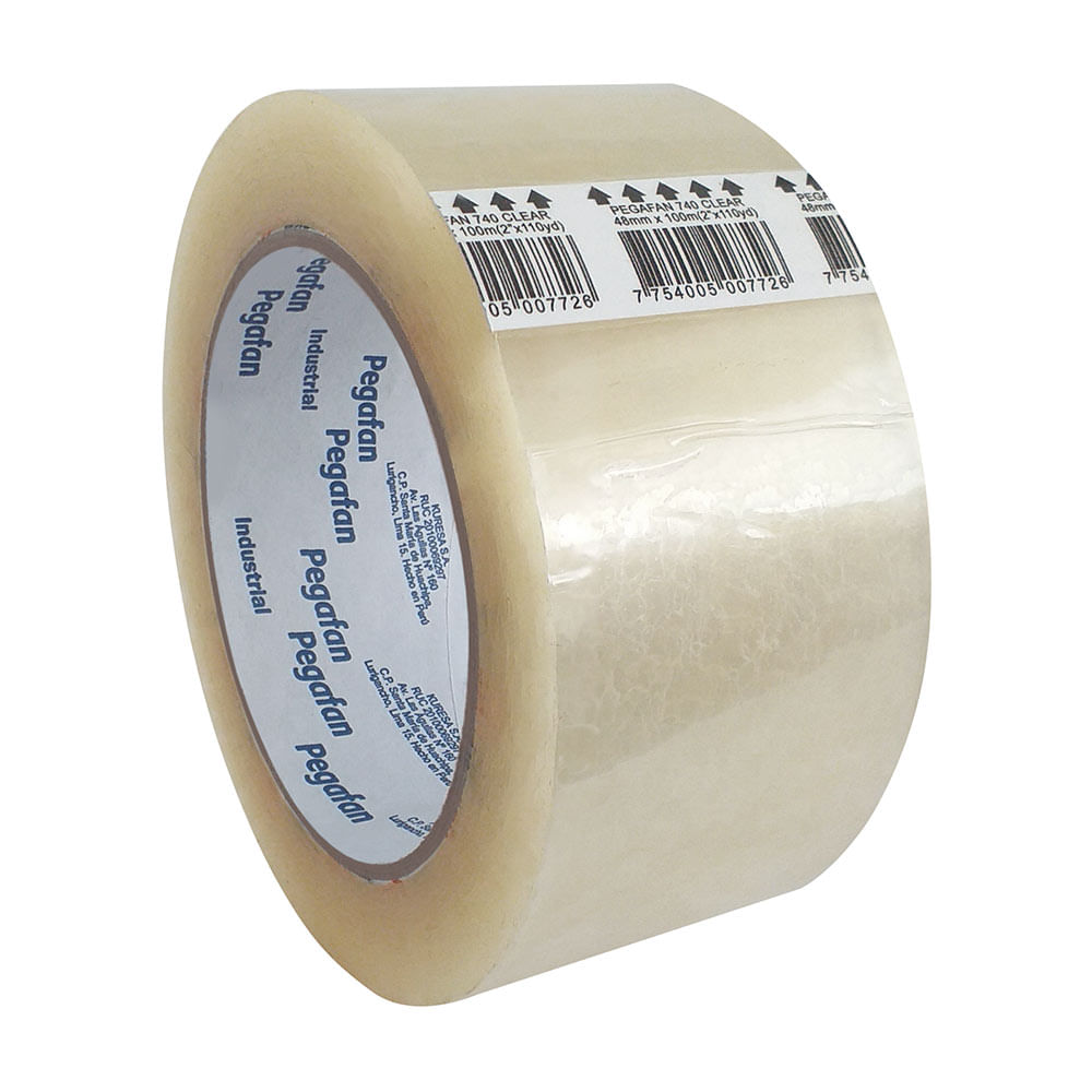 Cinta de Embalaje Industrial Pegafan Modelo 740 Transparente 2'' x 110yds