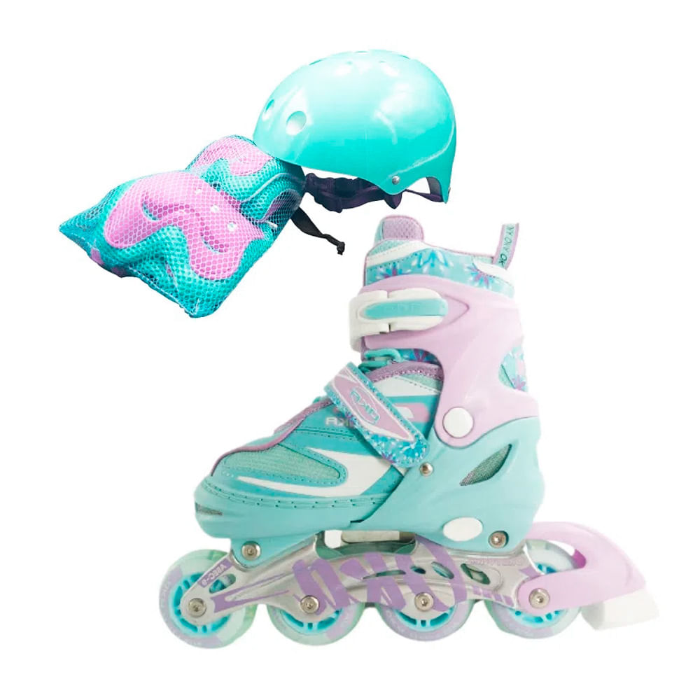 Patines Lineales + Accesorios de Protección OKA