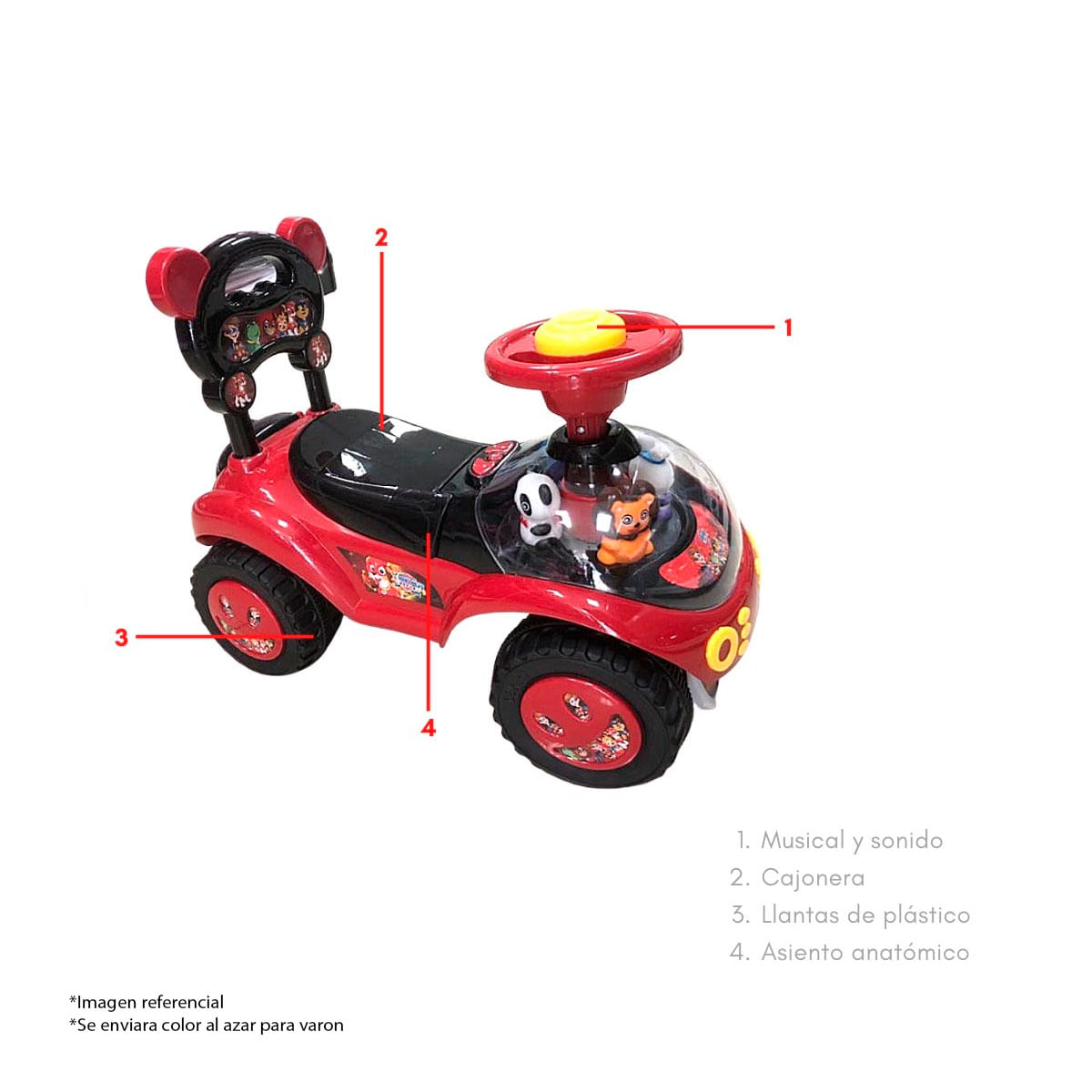 Buggy Corre Pasillos Panda Infantil Varon