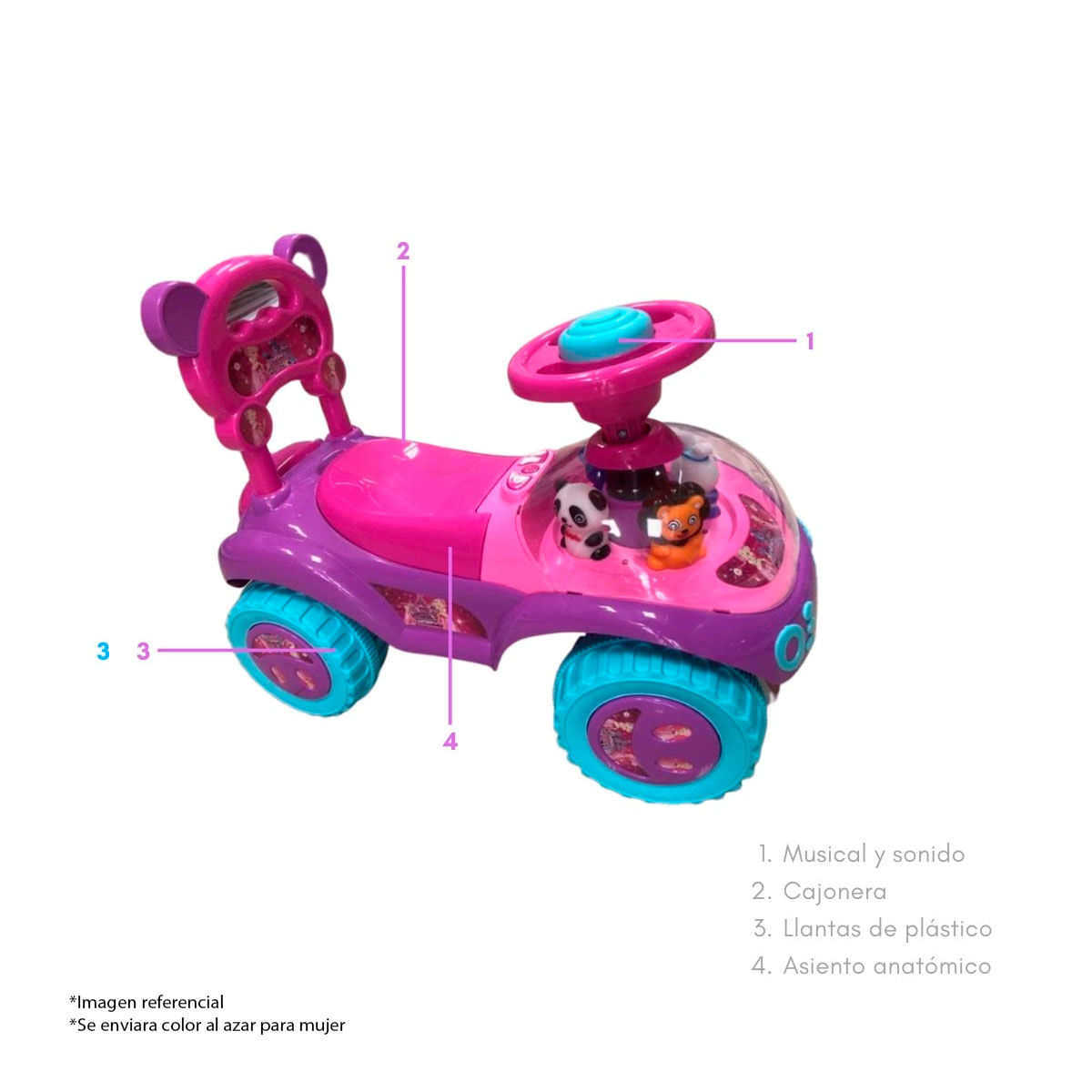 Buggy Corre Pasillos Panda Infantil Mujer
