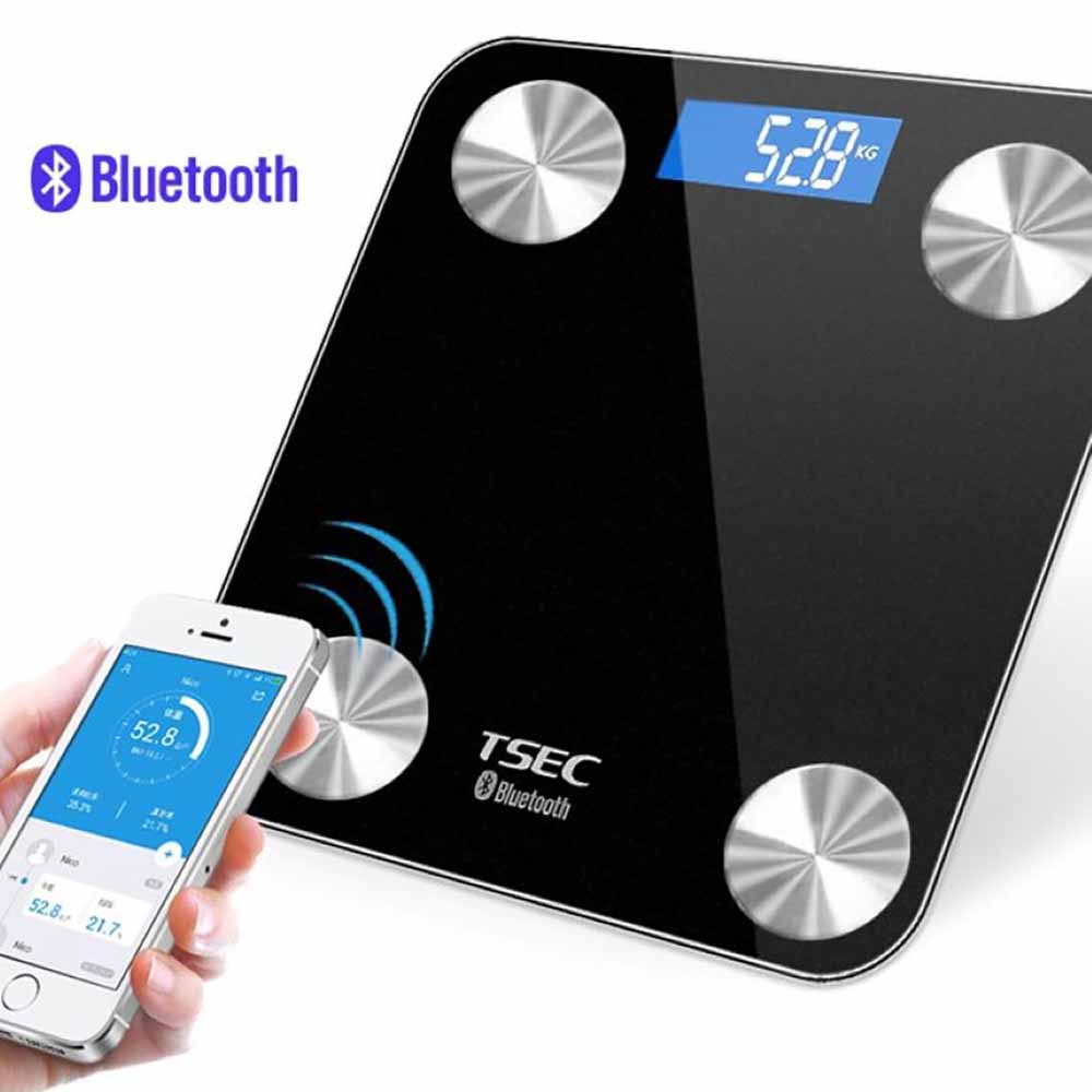 Balanza Digital Bluetooth Smart Controla Peso Grasa Corporal - Negro  GENERICO