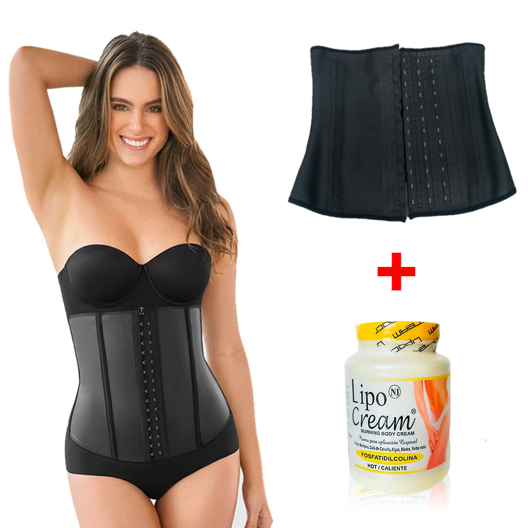 Faja Cinturilla Reductor Silhouette Negro Original Talla M Más 1 Lipocream