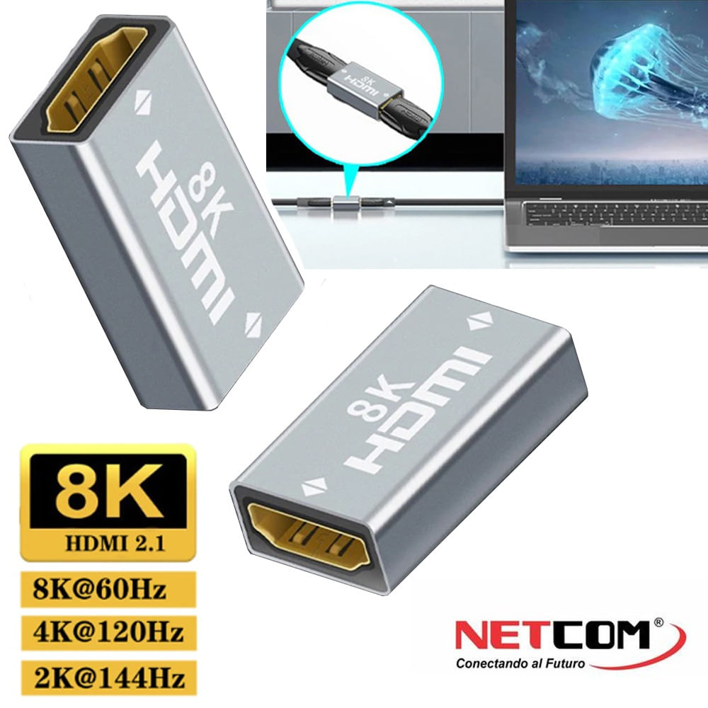 Cable HDMI 2.0 3 Metros NETCOM Ultra HD 3D 4K 60hz 2160P Enmallado - Promart