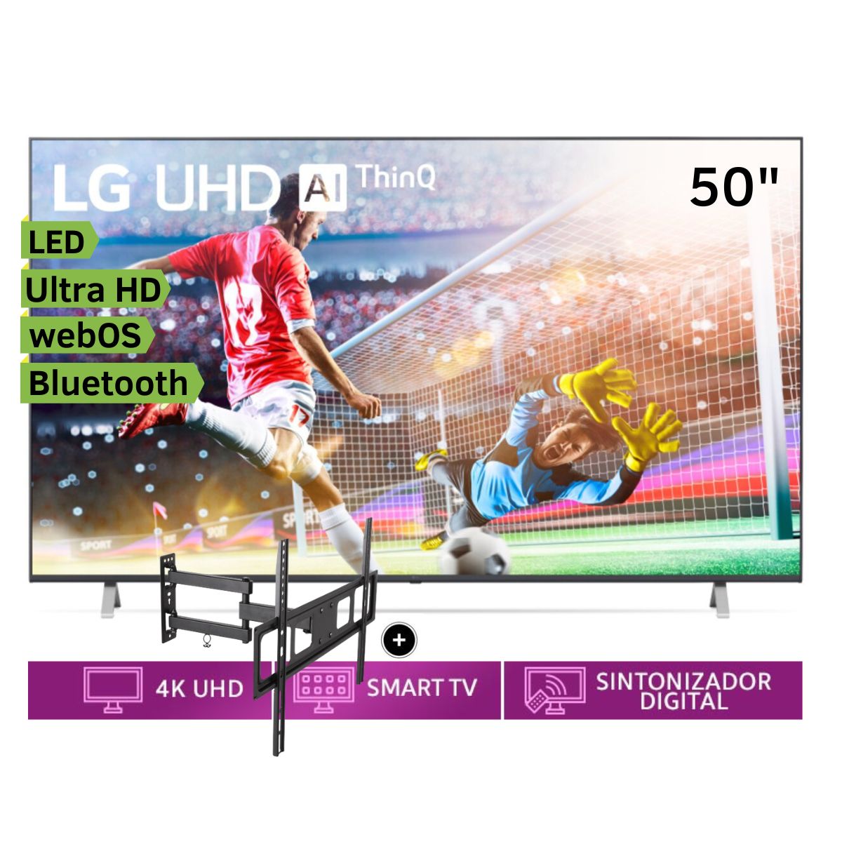 Televisor LG LED 50'' UHD 4K THINQ AI 50UQ7500