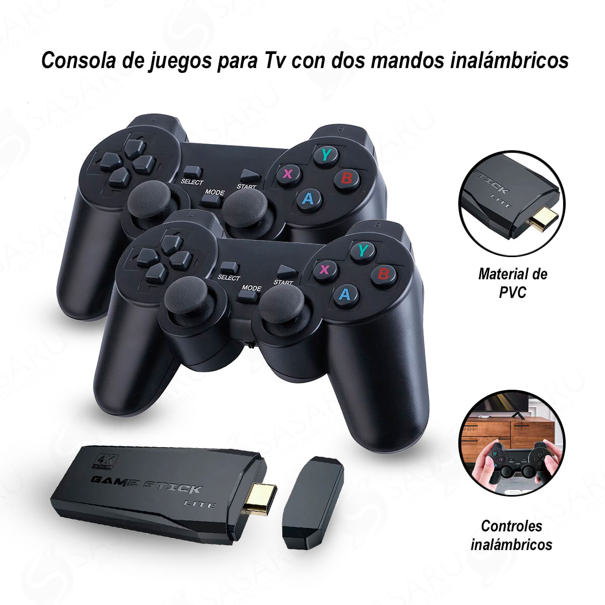 Mini Consola Retro con 2 Mandos Inalámbricos