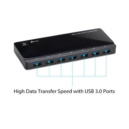 Hub Tp Link de 7 Puertos + 2 de Carga USB 3.0 Adaptador - UH720 Tp-Link