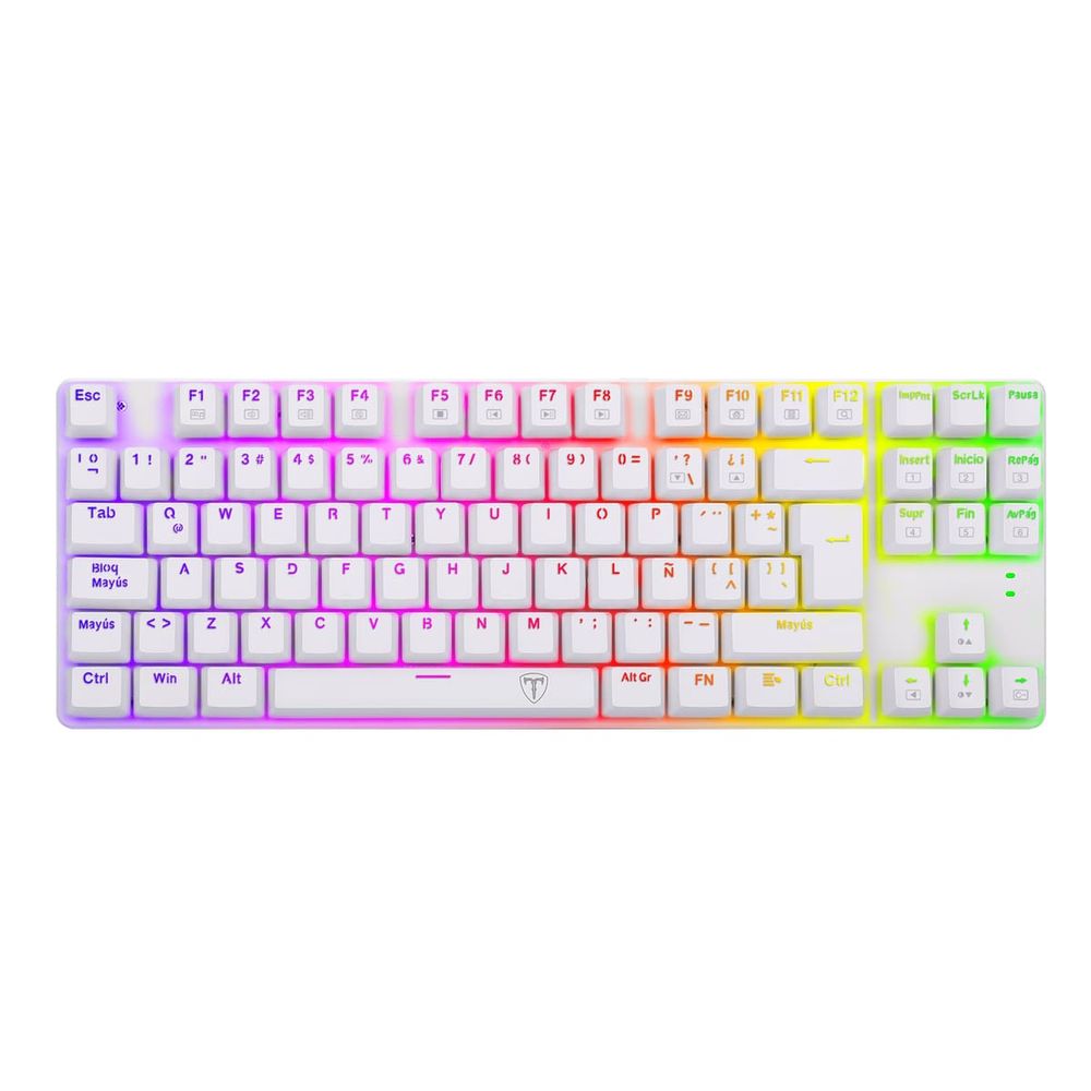 Teclado Mecanico T-Dagger T-TGK315W-RD SP BORA RGB, Blanco red switch Teclado Mecanico T-Dagger T-TGK315W-RD SP BORA RGB, Blanco red switch