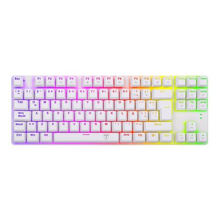 Teclado Mecanico T-Dagger T-TGK315W-RD SP BORA RGB, Blanco red switch Teclado Mecanico T-Dagger T-TGK315W-RD SP BORA RGB, Blanco red switch