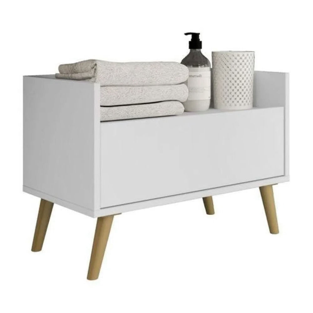 Mueble Organizador de Baño Vintage New York Blanco