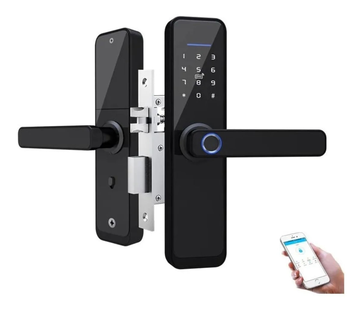 Cerradura Inteligente : Huella Digital, App, Tajeta, llave y clave