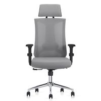 Silla Giratoria Ergonómica Decorplas Dallas Gris con Brazos Regulables 1D