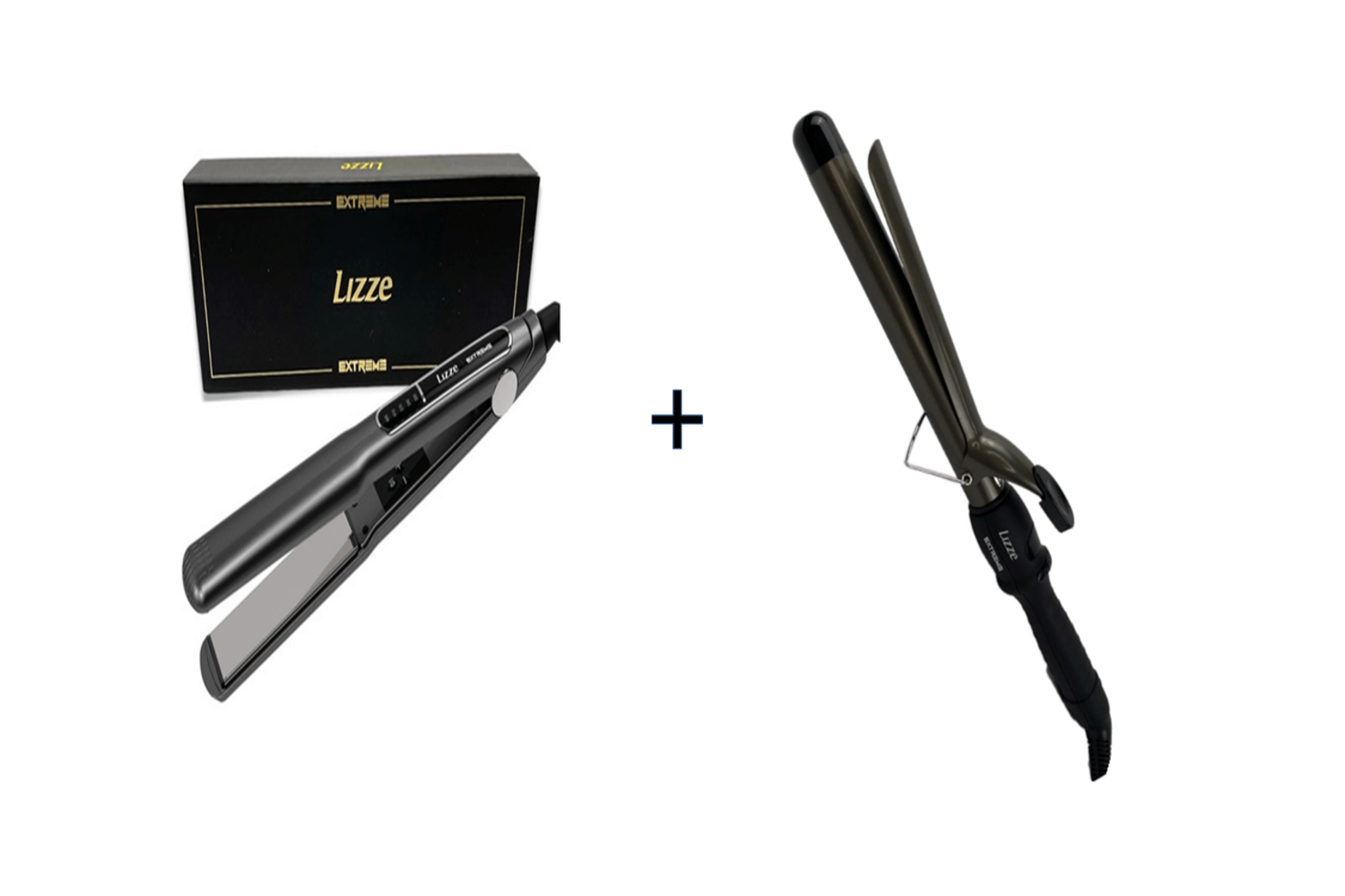 Pack Plancha de Cabello Lizze Extreme 250° C + Risador Profesional 25mm Lizze Extreme 230°C