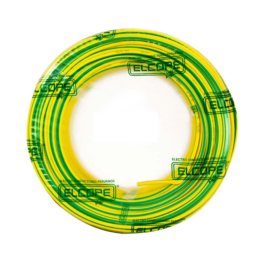 Skalk Circunferencia Eso Cable para puesta a tierra 12AWG Amarillo/Verde x 100 metros - Promart