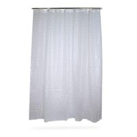 Cortina de Baño Orange Copos de Poliéster Blanco 180x180cm