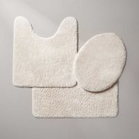 Set de Piso de Baño Siena Poliéster Beige de 50x40cm Orange