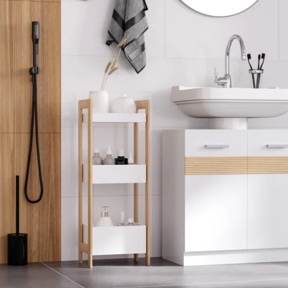 Estante Organizador de Baño Montri Blanco