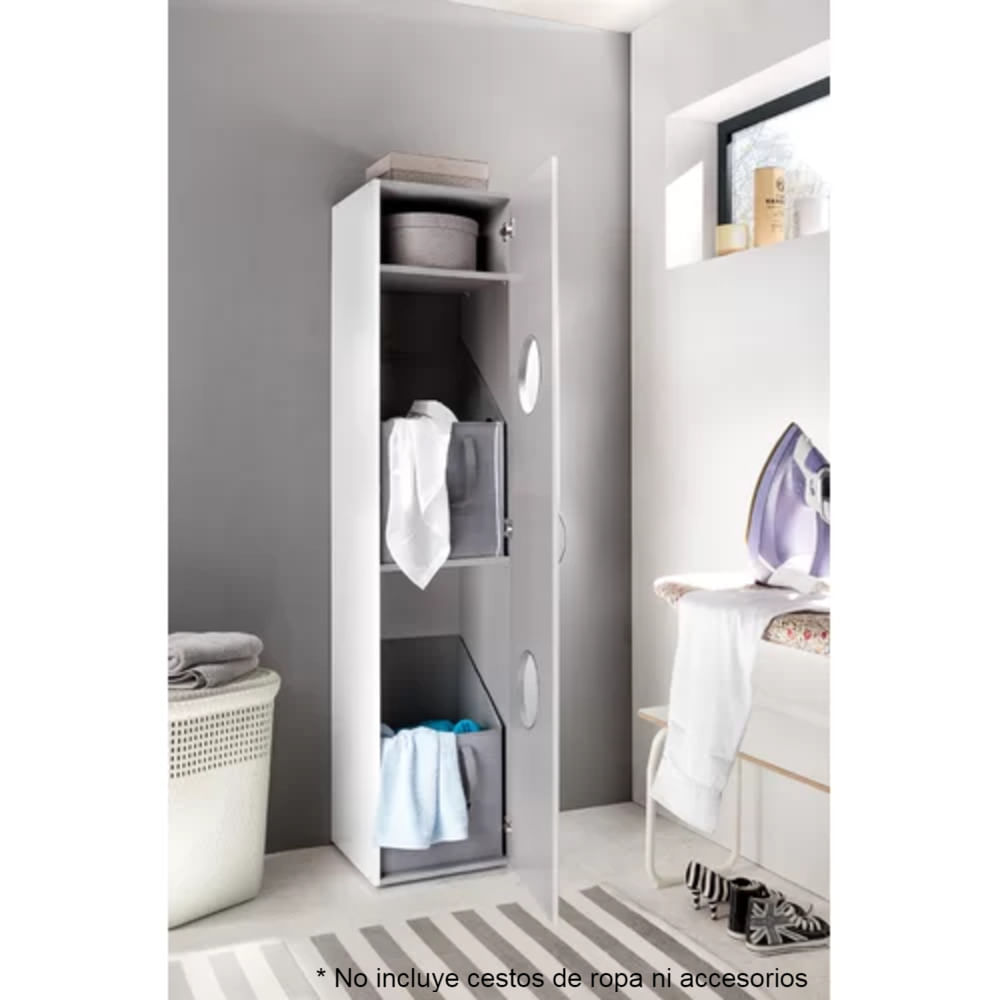 Armario de Baño Práctico Blanco 185cm