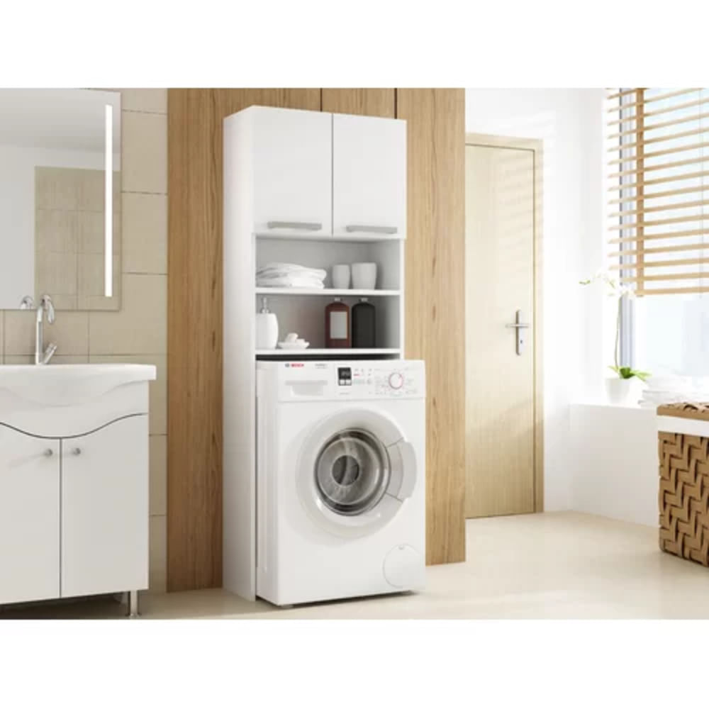 Mueble Organizador para Lavadora Alto 183cm Blanco
