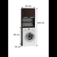 Mueble Organizador para Lavadora Alto 183cm Marrón
