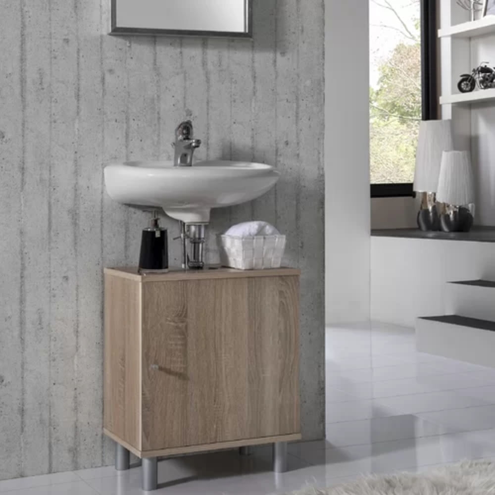 Mueble de Baño Moderno Carlos Color Roble