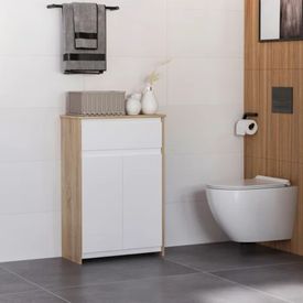 mueble organizador baño moderno o lavadero repisa flotante y tolva