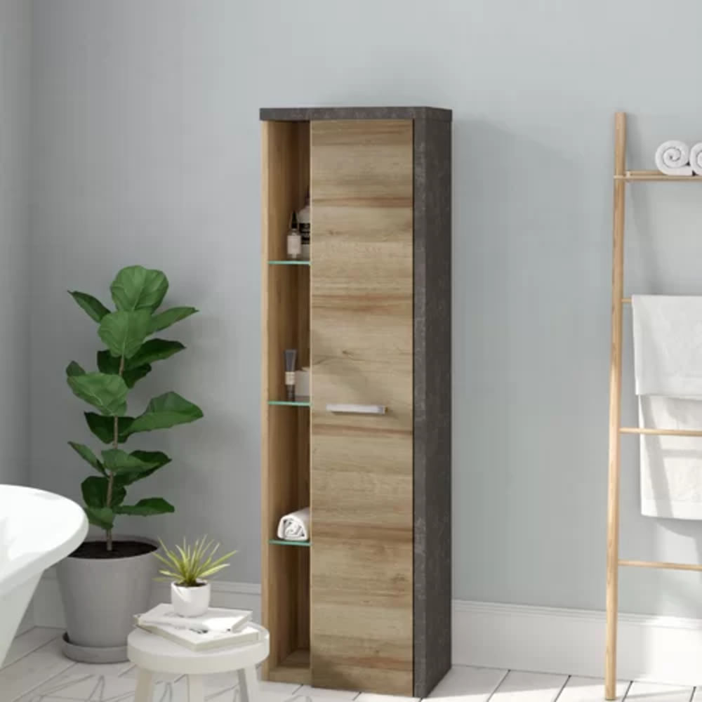 Mueble Organizador de Baño Moderno Alicia Marrón