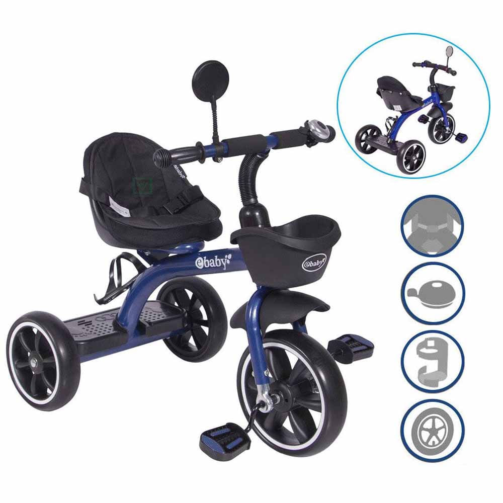 Triciclo Pedal Ebaby Cenit 382 Azul