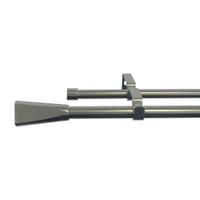 Pack cortinero doble extensible pommel plateado 160-300cm Inspire