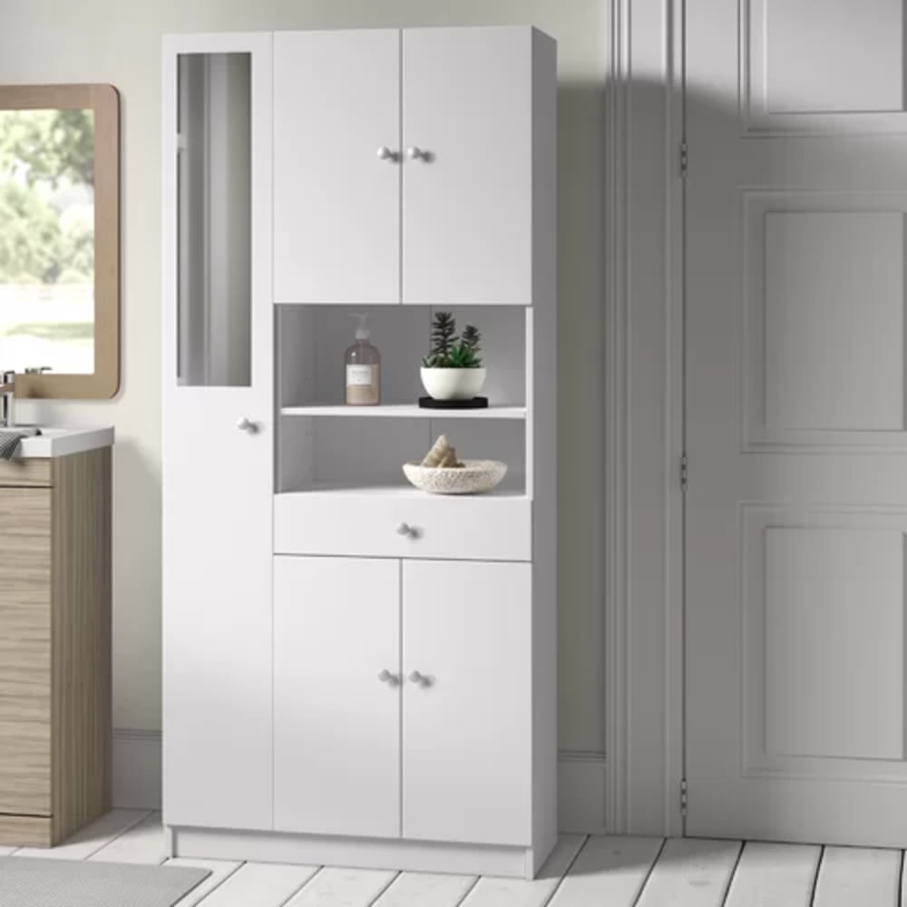Mueble Organizador de Baño con Espejo Alto 180cm Mueble Organizador de Baño con Espejo Alto 180cm