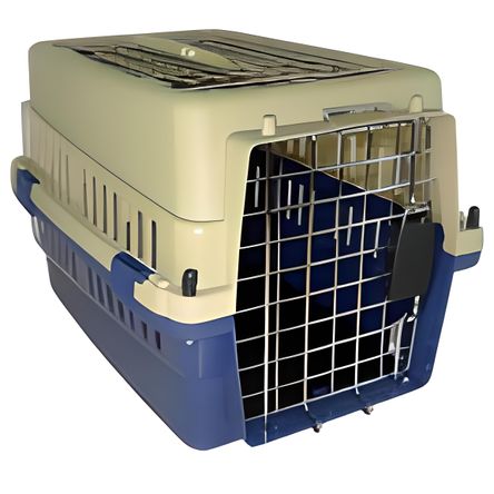Kennel Canil Transportador de Mascotas Pequeñas - Rejilla Techo L50B - Azul Kennel Canil Transportador de Mascotas Pequeñas - Rejilla Techo L50B - Azul