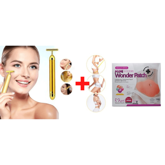 Combo Masajeador Facial de VibraciΓ³n Parche Adelgazante para