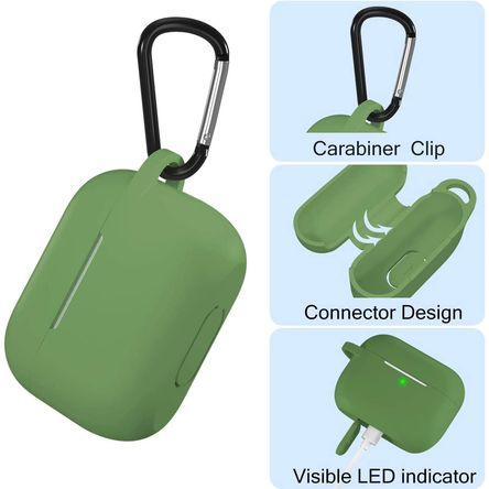 Case Protector de Silicona para Audífonos Airpods PRO - VERDE