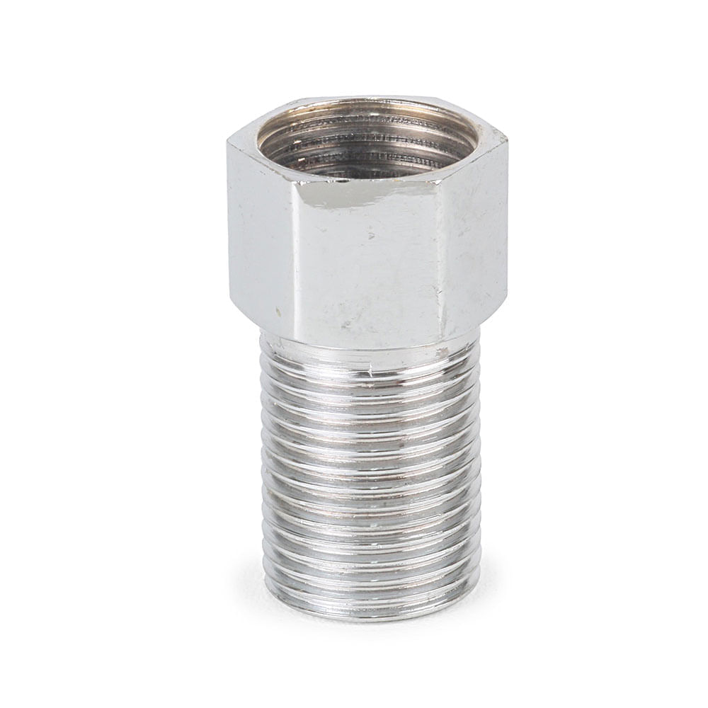 Acople largo bronce cromado 1/2"