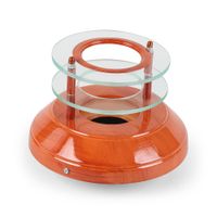 Spot incandescente Fizza 2 vidrios 1 luz Madera Gocia
