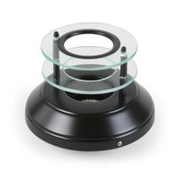 Spot incandescente Fizza 2 vidrios 1 luz Negro Gocia