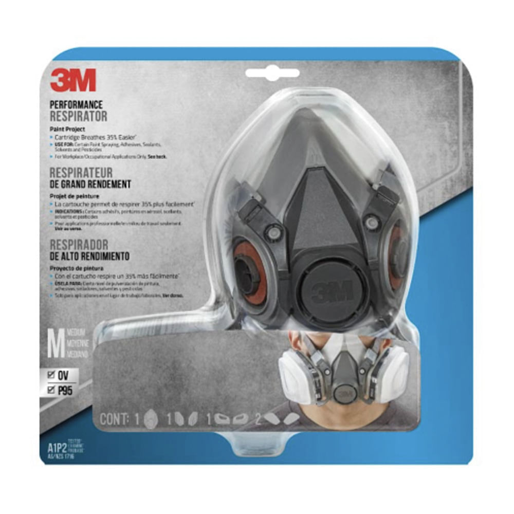 Máscara de gas profesional Respirador de máscara de pintura de carbón  activado con 2 filtros Polvo