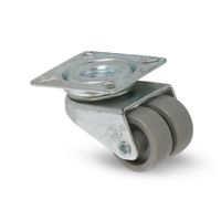 Garrucha plataforma doble rueda 1 1/2"" 50 kg