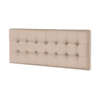 Cabecera Vinilo Mavisac Plaza Y Media Color Beige - Tela