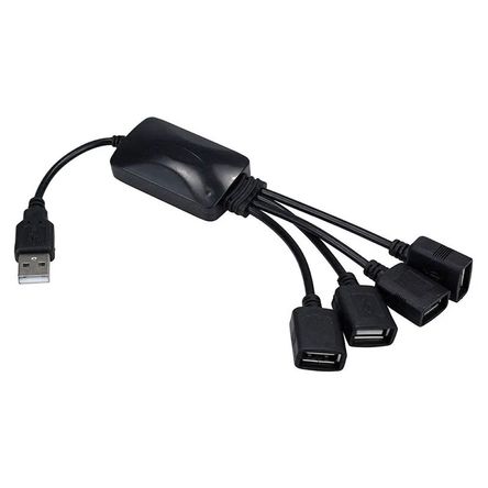 Cable Hub 4 Pin USB Type A Xtech XTC-320 Negro