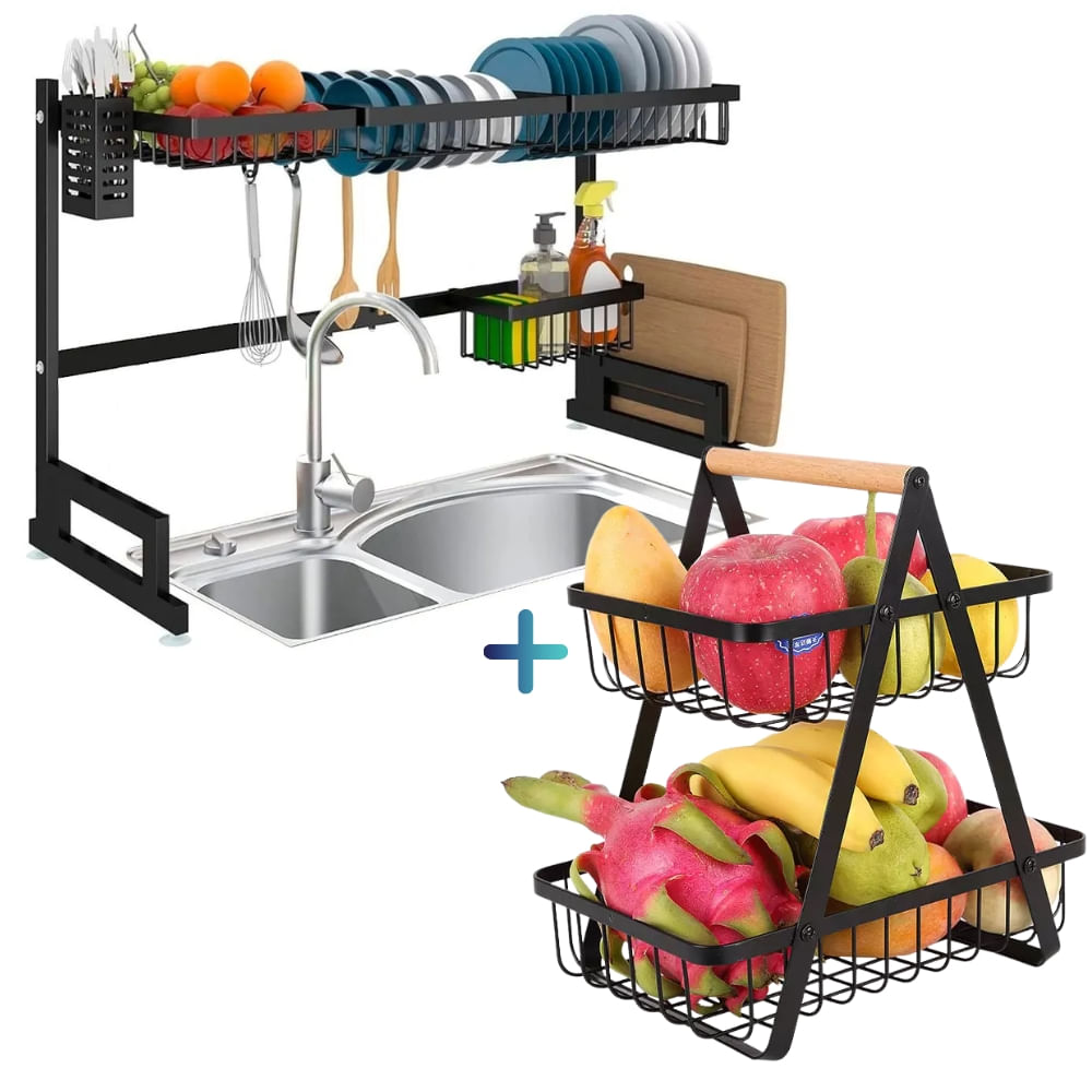 Cesta Frutas Frutero Organizador Cocina 2 Pisos - Promart