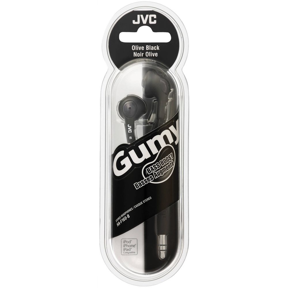 Auriculares JVC HA-F160 Gumy (negro) - Promart